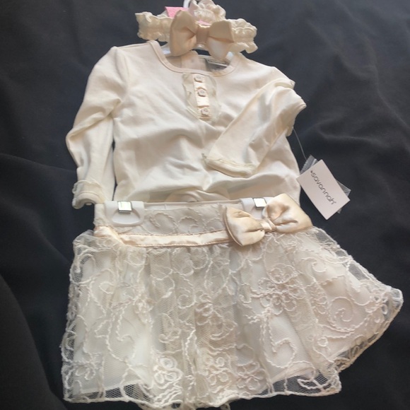 Savana baby outfit skirt headband with onesie - Picture 7 of 9